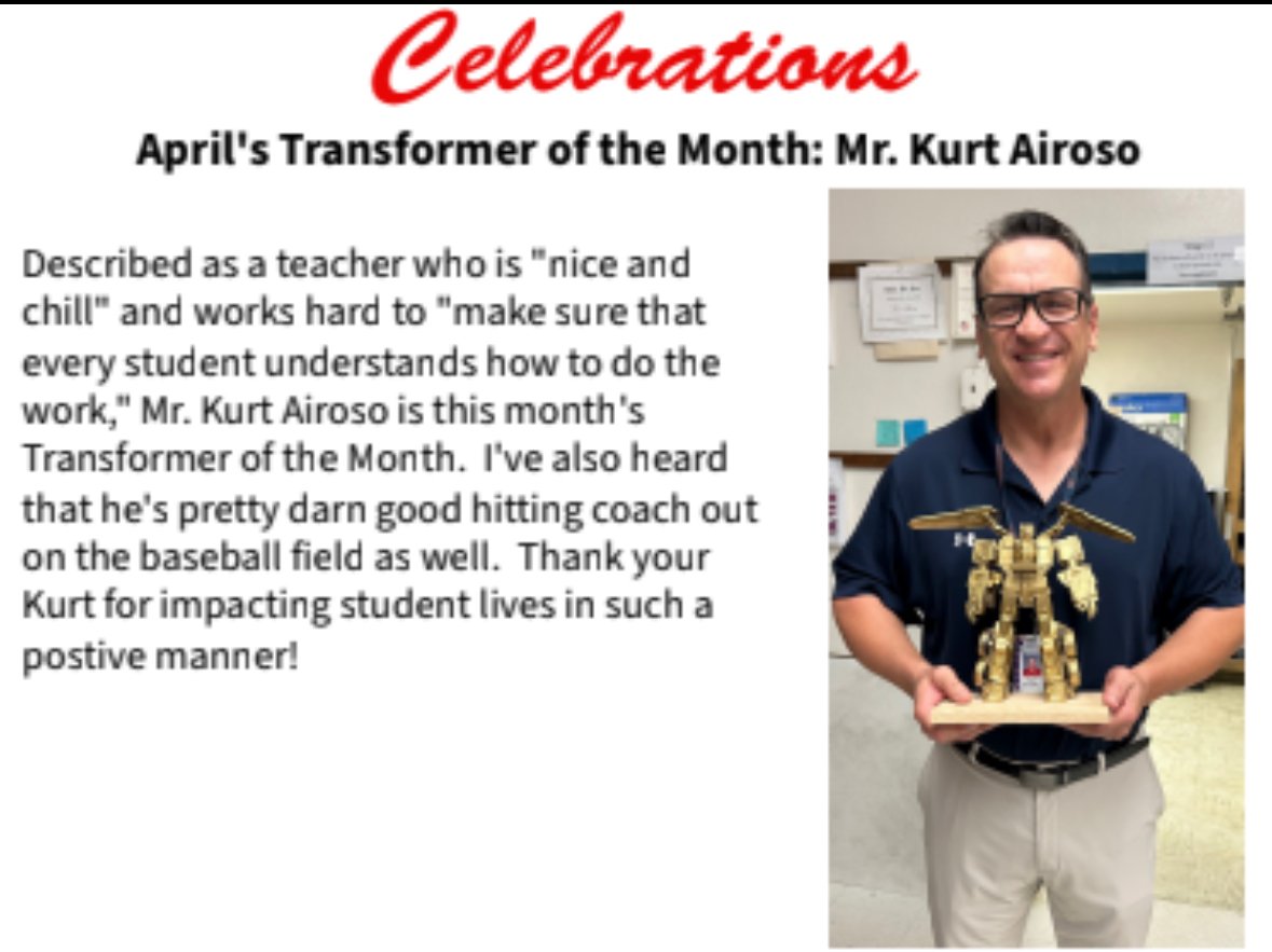 Mustang hitting coach is the transformer of the month! You should see the hitter comparison videos he does for our hitters. Amazing