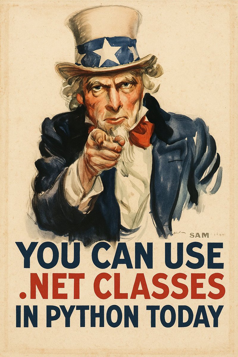 I am just here again to say:

pythonnet lets you bring .NET classes / DLLs into python dev environment

But also i think we still should learn how to code C#