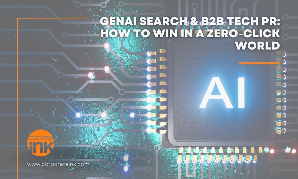 CorporateInk's tweet photo. AI search is changing #B2B vendor discovery. No clicks. Just answers.

If your brand isn’t showing up in ChatGPT or Gemini, you may already be out of the running.

Here’s how B2B tech brands can win in a zero-click world.
👇  https://t.co/ztzbd4OQ2T 

 #GenAI #B2BPR #AIsearch https://t.co/spCpXCh8Bp