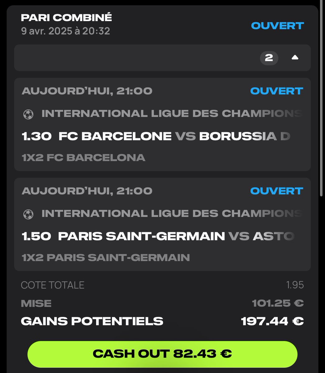 Nieostry's tweet photo. ⚽️ #ChampionsLeague ⚽️

Deux bets pour ce soir ⬇️

Les meilleures cotes sont sur #FCMOON , meilleur book 😈

Rejoins-moi ici : https://t.co/VyR51GHGGv

#TeamParieur #TeamParieurs #UCL #LDC #LiguedesChampions https://t.co/cJfd8ZrchF