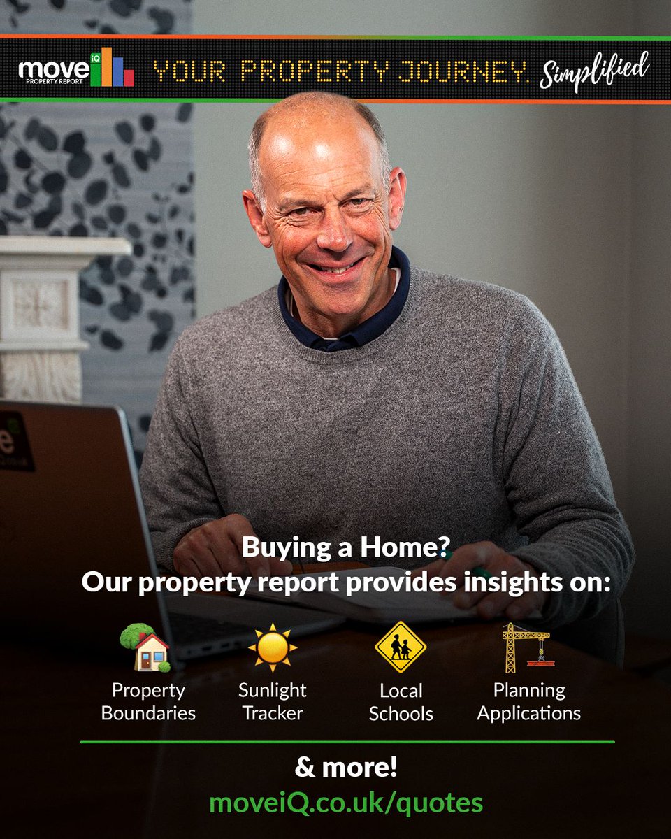 💭 About to put in an offer on a home? Before you commit, get the full picture with a Move iQ Property Report.🏡🔍

From flood risks to planning applications, local schools to broadband speeds, our report gives you the facts. All you need is a postcode.✅

bit.ly/3EepoPE