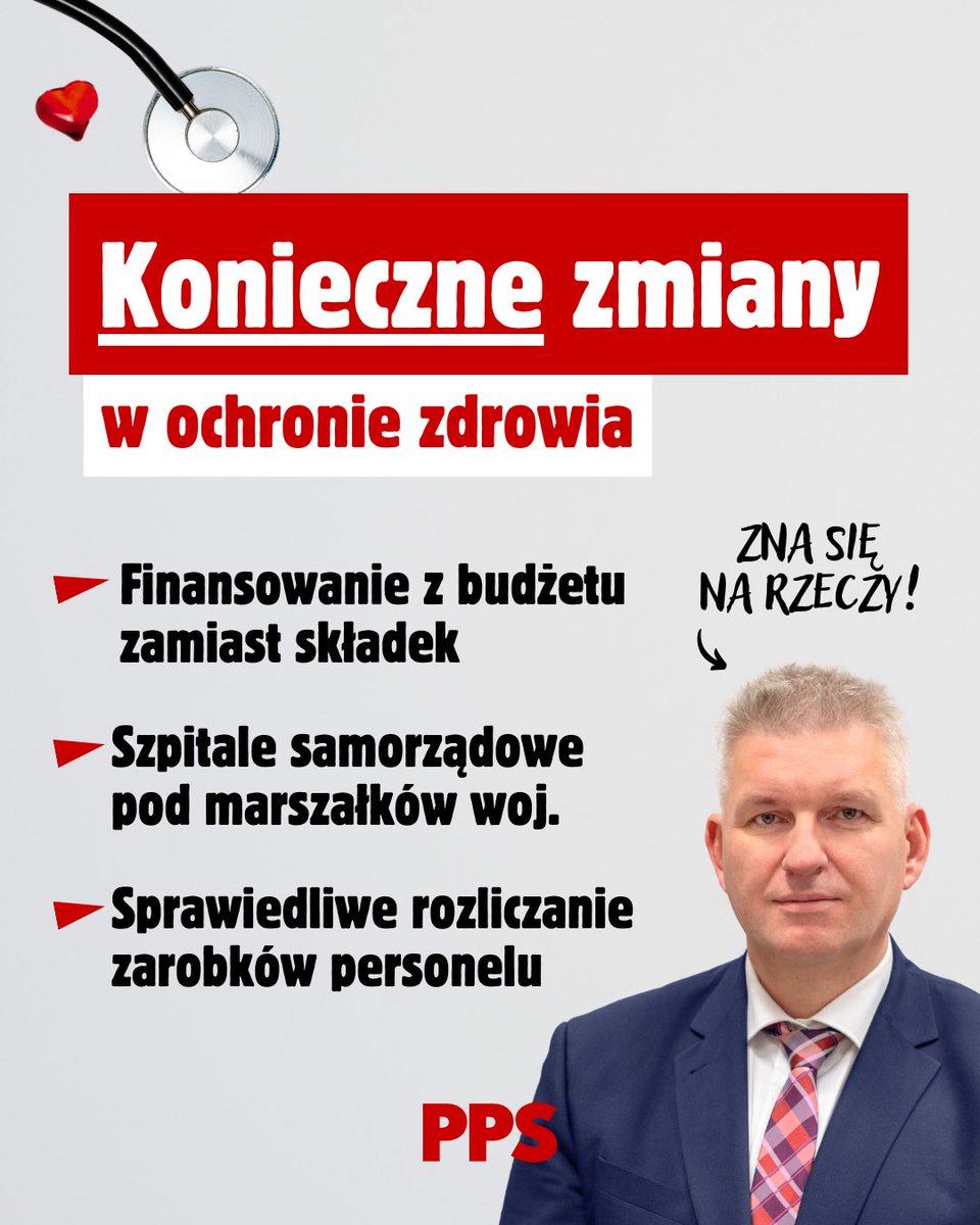 Polska ochrona zdrowia potrzebuje zmian, nie głodzenia!

<a href="/WojciechKoniec4/">Wojciech Konieczny</a> , przewodniczący RN PPS i wiceminister zdrowia przedstawił trzy propozycje reform, które pozwolą na polepszenie sytuacji ochrony zdrowia. 1/4