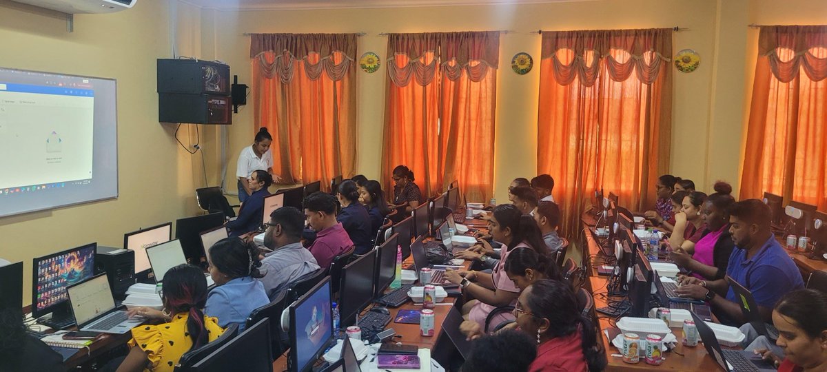 Tech in the Classroom!

Teachers at Leguan, Abram Zuil and Anna Regina Secondary School participated in a hands-on training session that commenced yesterday and will conclude tomorrow, facilitated by the IT Unit of the National Centre for Educational Resource Development (NCERD),