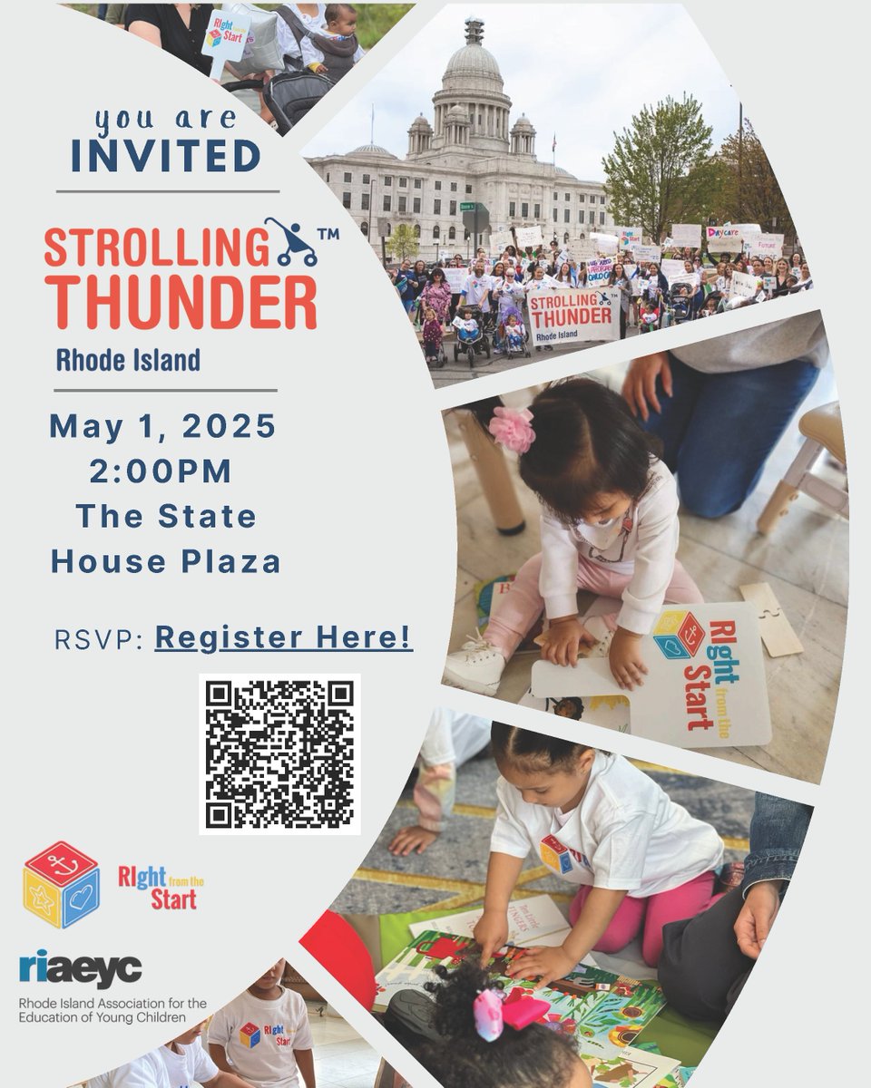 RIghtStartRI's tweet photo. We're just a few weeks away from the cutest advocacy day of the year! Join us May 1st as we "stroll" to the State House to advocate for legislation to ensure all RI kids and families get off to the #RightStart. Register here: https://t.co/y905Vbv7bh https://t.co/51F06b8ePw