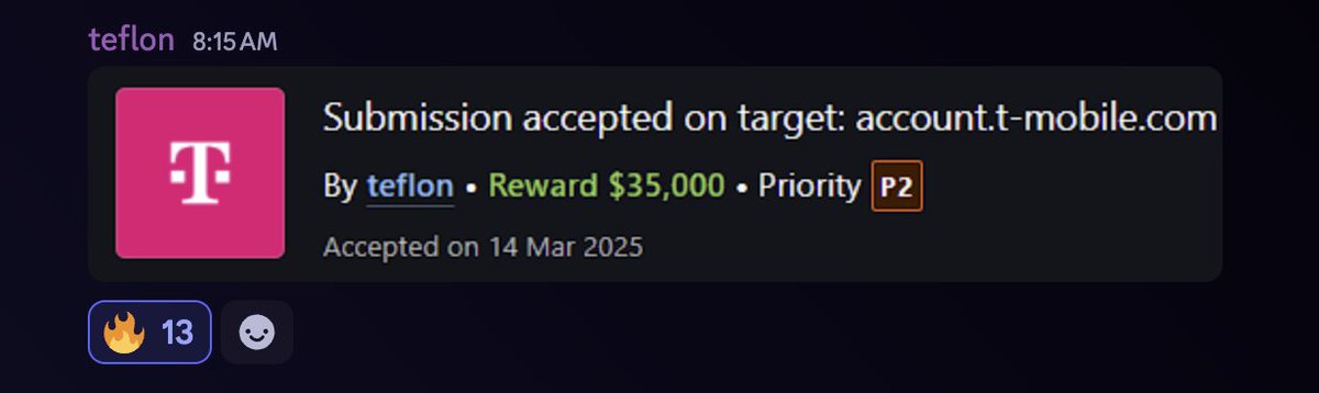 NahamSec's tweet photo. I love seeing these types of success stories in our Discord. ❤️ https://t.co/POQsrznHJw
