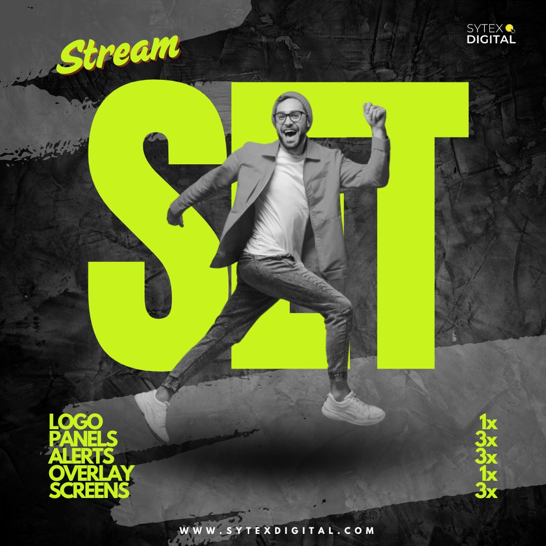 SytexDigital's tweet photo. Stream like a pro with our custom Stream Set!

Everything you need to make your stream stand out, all in one package.
Let’s get you set! 🎮🔥

#company #growth #strategy #graphic #art #sytex #digital #audience #report #twitch #streamers #brand #making #some #one #any #who #do https://t.co/GZt1kKxEm0