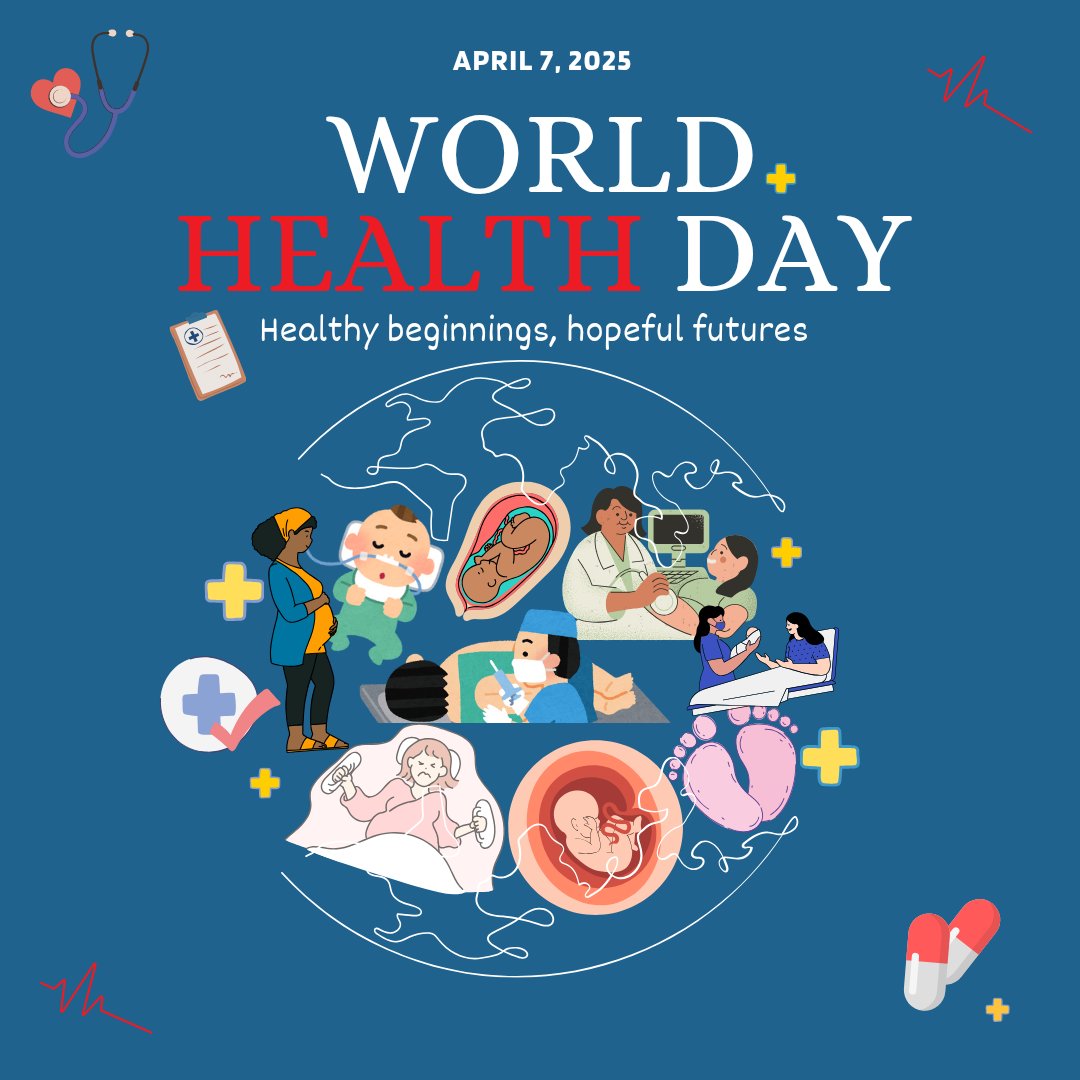 i_eejay's tweet photo. I designed this for World Health Day, 2025. 
Based on the theme by @WHO; "healthy beginnings, hopeful futures" dedicated to maternal &amp; newborn health.

#WorldHealthDay2025 | #WorldHealthDay | #maternalhealth | #newbornhealth | #Pharmacy |#PharmacyInnovation https://t.co/1K00rdqRxh