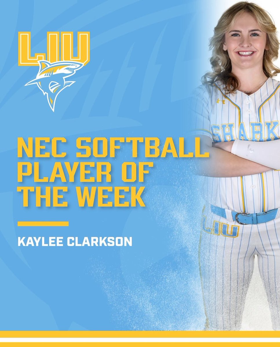 Another week, another NEC player of the week award! Congrats, Kaylee!
#finsup🦈