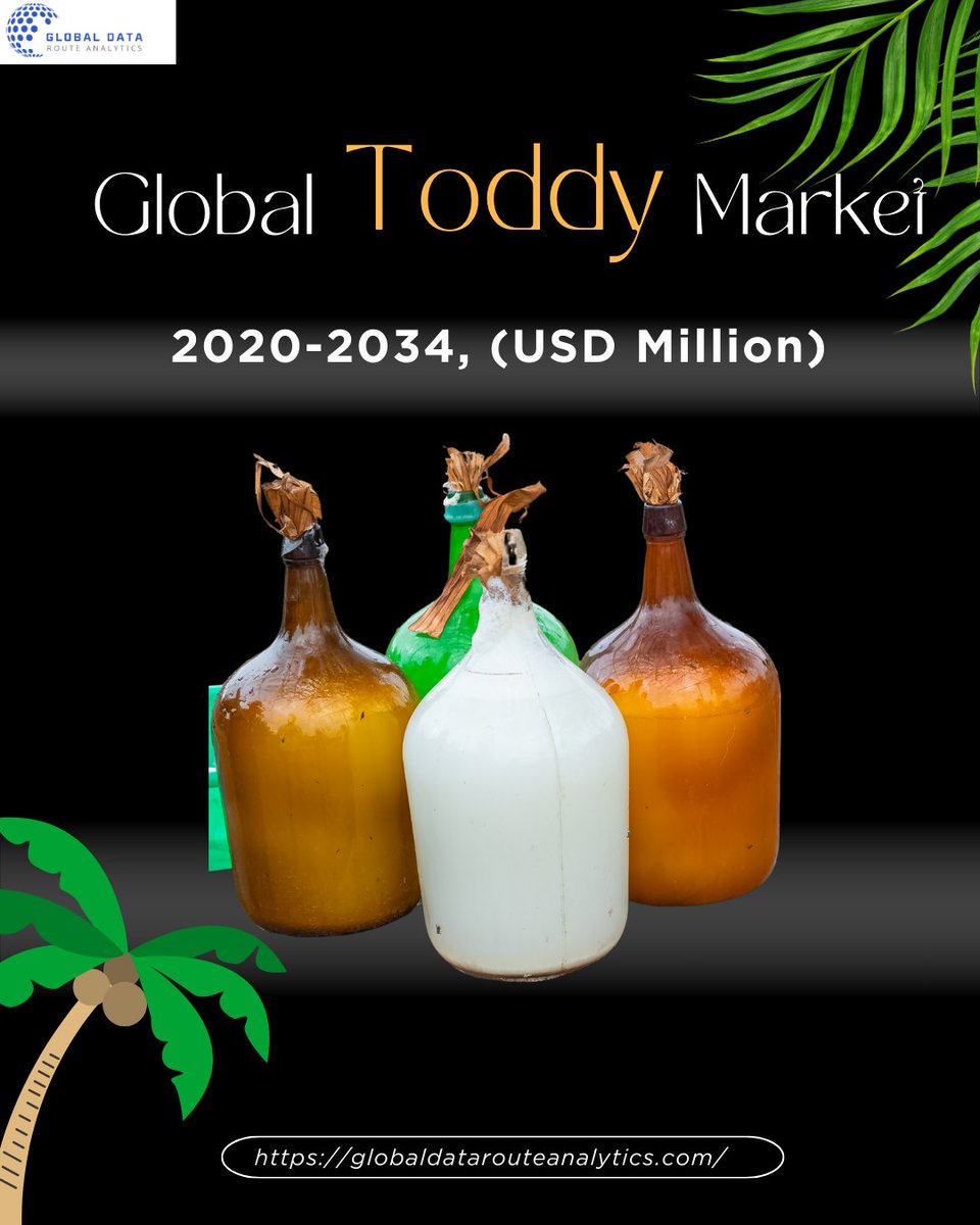 DataRoute55813's tweet photo. 🌴 Palm Power Rising! The Global Toddy Market (2020–2034) is booming as natural palm-based brews, traditional tapping, and tropical wellness culture fuel demand for this ancestral, low-alcohol refreshment! 🌞🍶🔥 https://t.co/whjkDA5Zsx