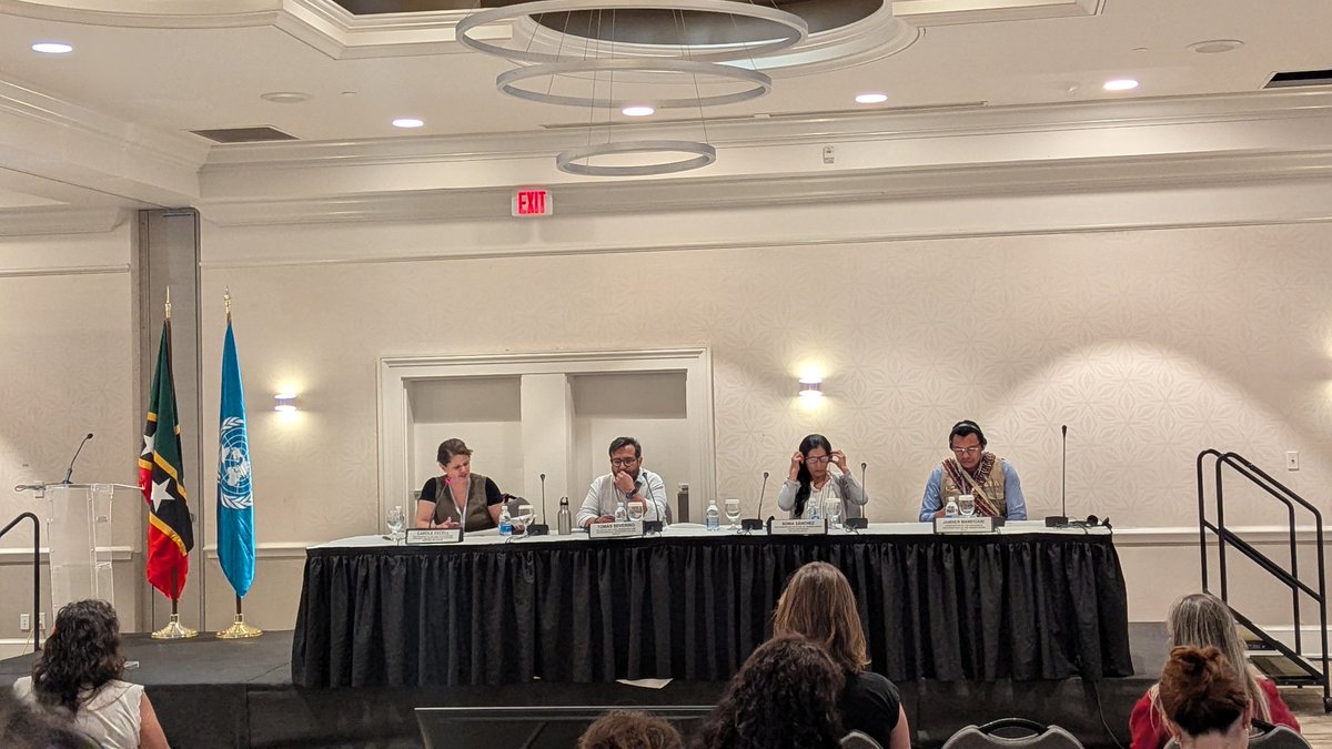 Inicia Panel sobre medidas colectivas e individuales de protección para defensorxs ambientales, en el marco del 3° Foro que se realiza en St Kitts &amp; Nevis sobre el artículo 9 del Acuerdo de Escazú <a href="/OACNUDH/">OACNUDH</a> <a href="/cepal_onu/">CEPAL</a> <a href="/ONU_es/">Naciones Unidas</a> <a href="/UNEP_LatAm/">ONU Medio Ambiente América Latina y el Caribe/UNEP</a> <a href="/IM_Defensoras/">IM-Defensoras</a> @LacP10info <a href="/DESCA_CIDH/">#REDESCA</a> @