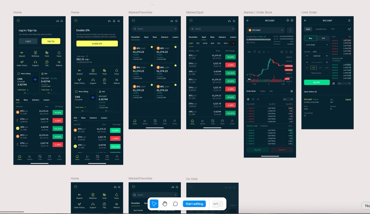 NonKyc.io teaser: 

Mobile app’s out of Figma, live dev started! 3 massive servers added to our stack. 

Our mobile devs are ready to flex their tricks. This quarter? We’re READY! #NonKyc #Crypto"