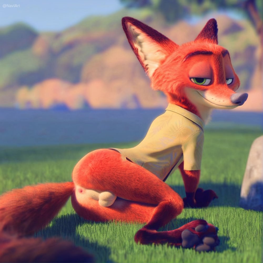 🦊🔥Día de relajación con Nick 🔥🦊

#IA #NickWilde #Zootopia #NSFW #furryart #Parody #Furry