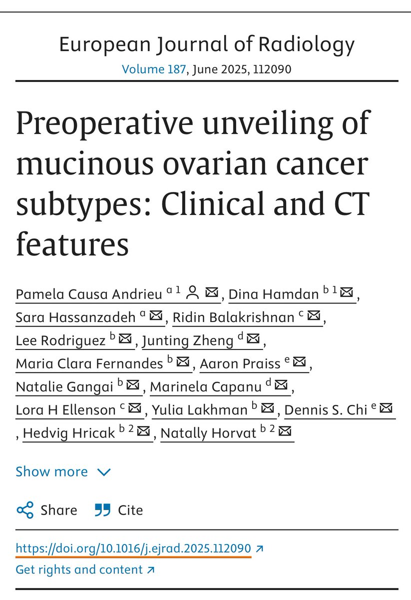 Sara Hassanzadeh (@saraaahzzz) on Twitter photo Can we differentiate mucinous ovarian cancer subtypes on CT before biopsy?
Our latest study highlights imaging features that may help distinguish expansile from infiltrative patterns, with key clinical correlations.
Proud to work alongside experts in this field.
<a href="/MayoRadiology/">Mayo Clinic Radiology</a> Can we differentiate mucinous ovarian cancer subtypes on CT before biopsy?
Our latest study highlights imaging features that may help distinguish expansile from infiltrative patterns, with key clinical correlations.
Proud to work alongside experts in this field.
<a href="/MayoRadiology/">Mayo Clinic Radiology</a>