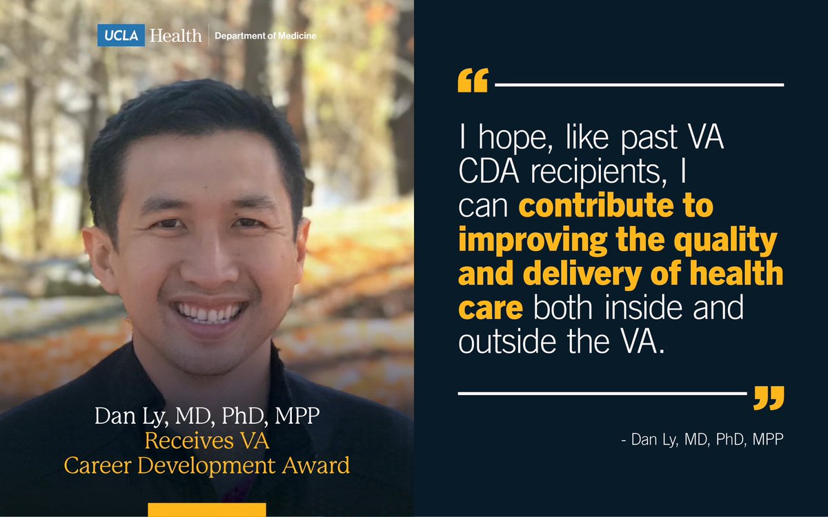 We're shining the spotlight on Dr. Dan Ly, who has received funding for a VA Career Development Award! Learn about his impactful research that aims to increase early detection, prevent complications, and improve care for veterans with diabetes: uclahs.fyi/4hSmy0J