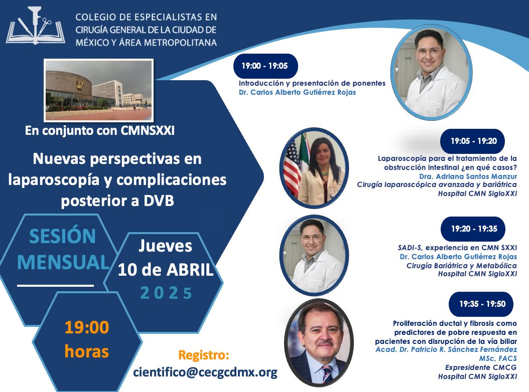 Invitación a la Sesión Mensual de Abril 2025: Nuevas Perspectivas en Laparoscopía y Complicaciones Post-DVB - mailchi.mp/a6c230cd276a/i…