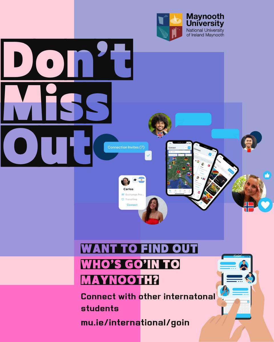 📢  Introducing a new online community platform for international students to connect with one another to help one another out, get ready for the term ahead &amp; share common interests.

Check out the recent offer holder email you received and mu.ie/international/… for details ✨