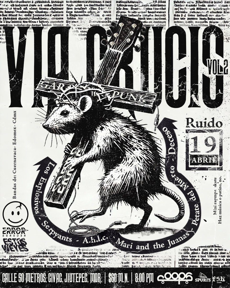 Próximo 19 de abril, nos vemos en jiutepec Morelos para celebrar el VÍA CRUCIS junto a <a href="/LOSEXPLO/">Los Explosivos</a> y más bandas! Cáigale pandilla!
