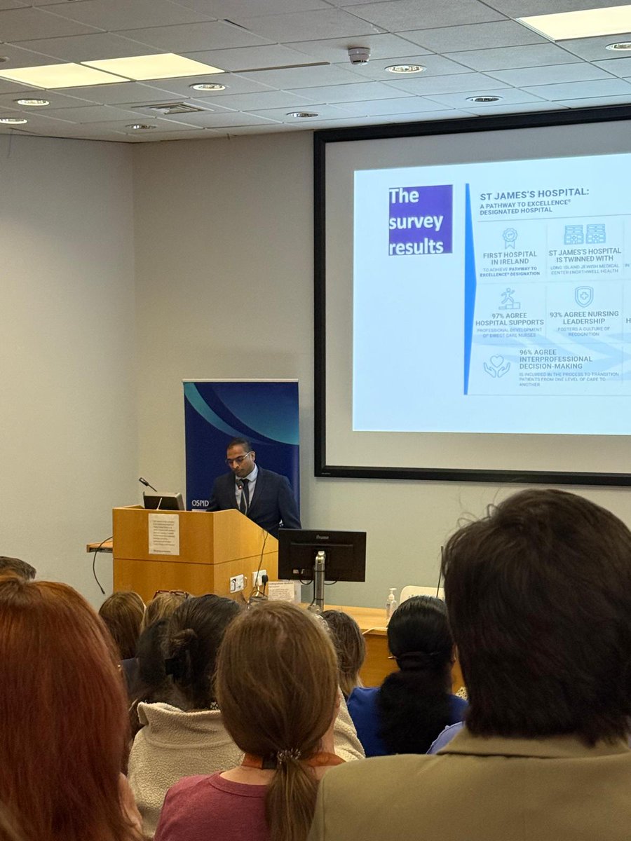 Today at <a href="/stjamesdublin/">St James's Hospital</a> town hall, I presented the key results from our pathway to Excellence  nurses survey with my pathway team members. It was truly a team effort, and I’m proud to be part of such a fantastic workplace. It’s a great place to work and learn.