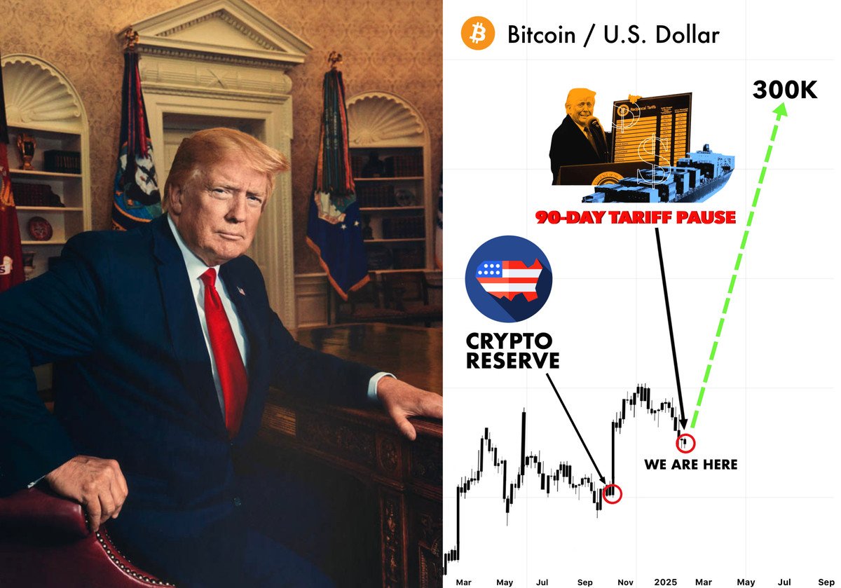 Danny_Crypton's tweet photo. 🚨 The #Altseason begins as Trump announces 90-day tariff pause!

$BTC will go parabolic and, if negotiations are successful, pumped $300K this year.

Turned $100 into $87K last cycle with 7 alts.

Here’s my top picks with 1000x potential for 2025 🧵👇 https://t.co/bZmvdnZ74p