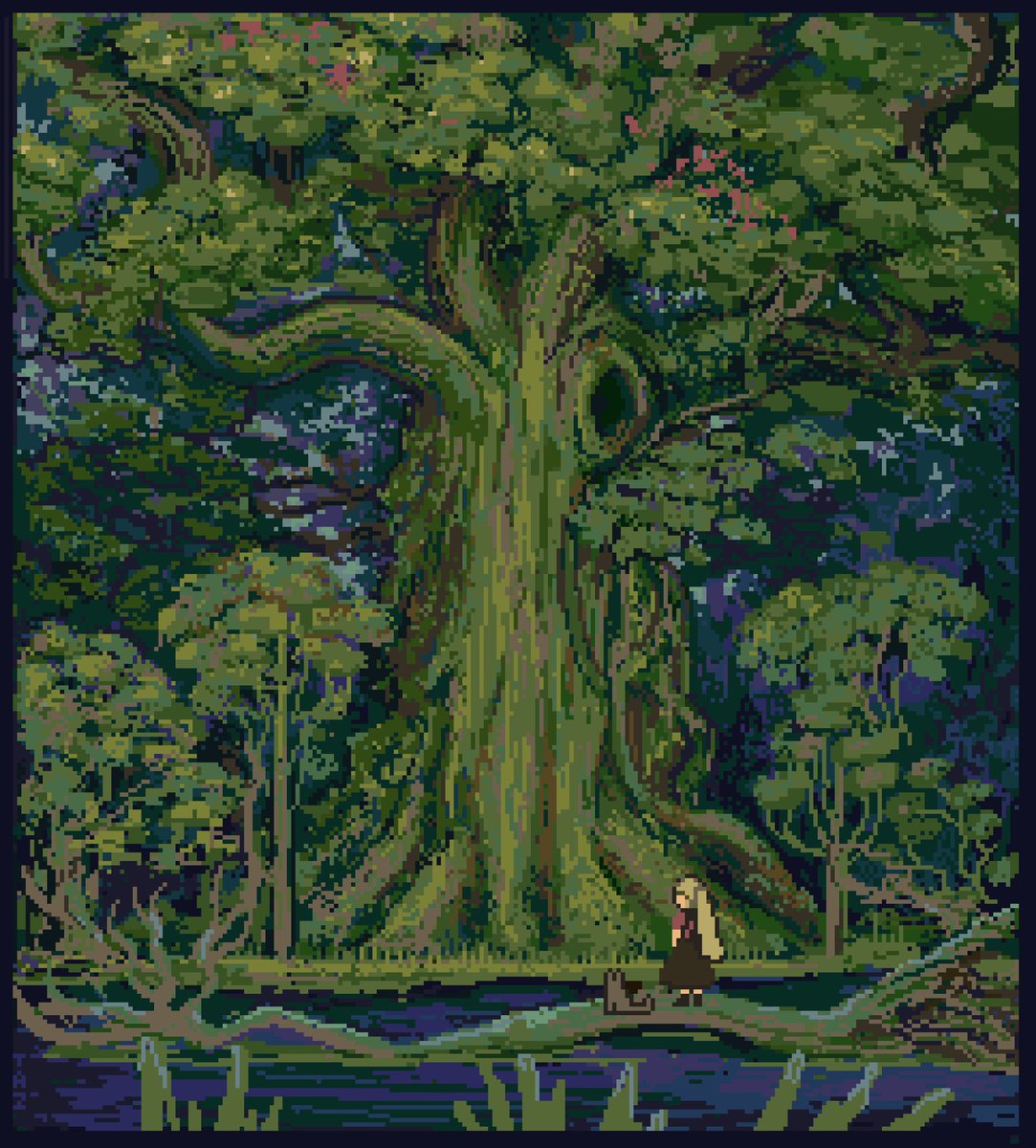 Secrets of tazzuki
Always wanted to make my version of the tree ‘secrets of mana’ a classic favourite game of mine. 

5hrs 26 colours #pixelart #pixel_dailies