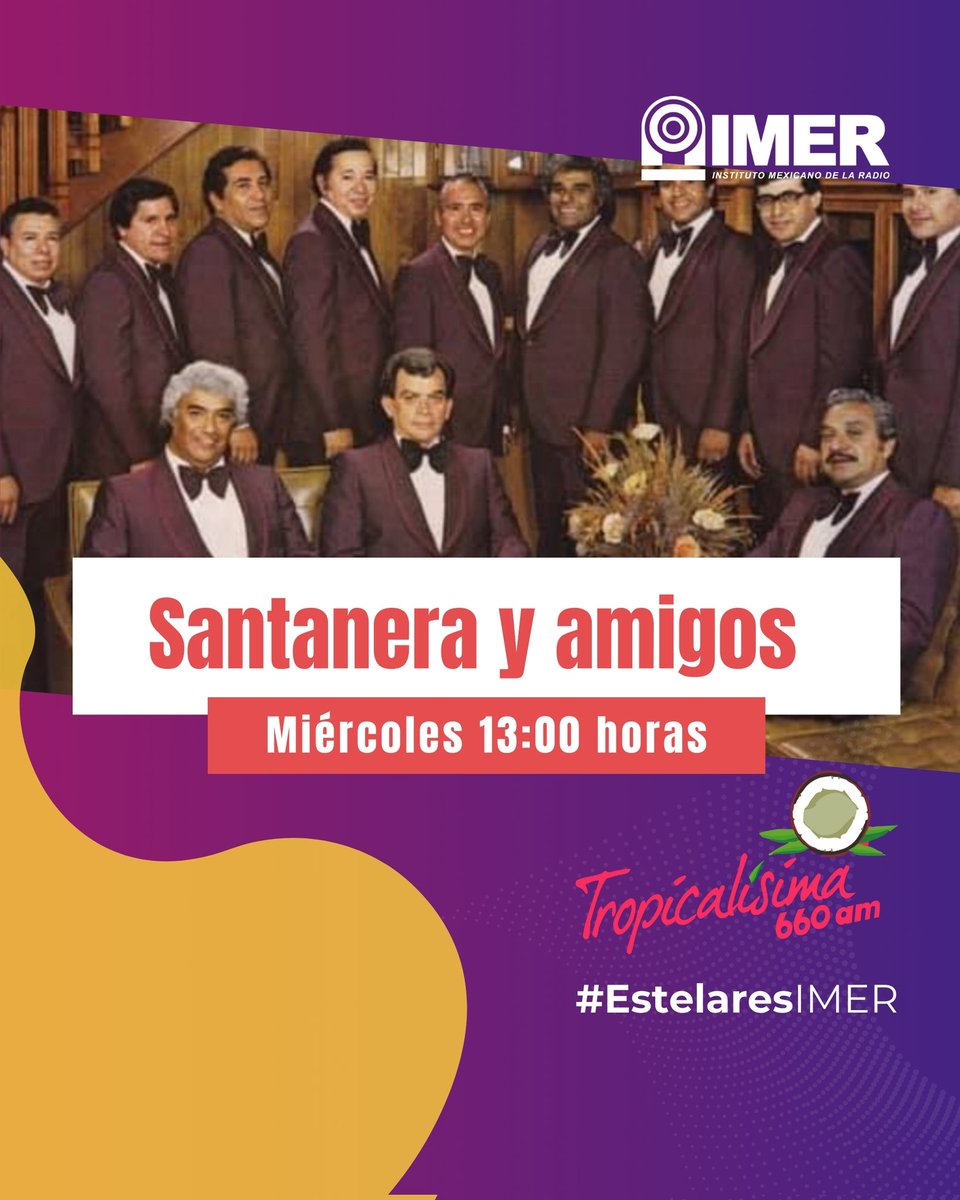 IMER (@imerhoy) on Twitter photo 🪇 Más de 60 años de historia musical respaldan a la Santanera
#EstelaresIMER 📻
Sintoniza ✨️ La Santanera y Amigos ✨️ a las 13 horas en <a href="/tropi660am/">Tropicalísima</a> 660 AM
🔗imer.mx/tropicalisima/ 🪇 Más de 60 años de historia musical respaldan a la Santanera
#EstelaresIMER 📻
Sintoniza ✨️ La Santanera y Amigos ✨️ a las 13 horas en <a href="/tropi660am/">Tropicalísima</a> 660 AM
🔗imer.mx/tropicalisima/