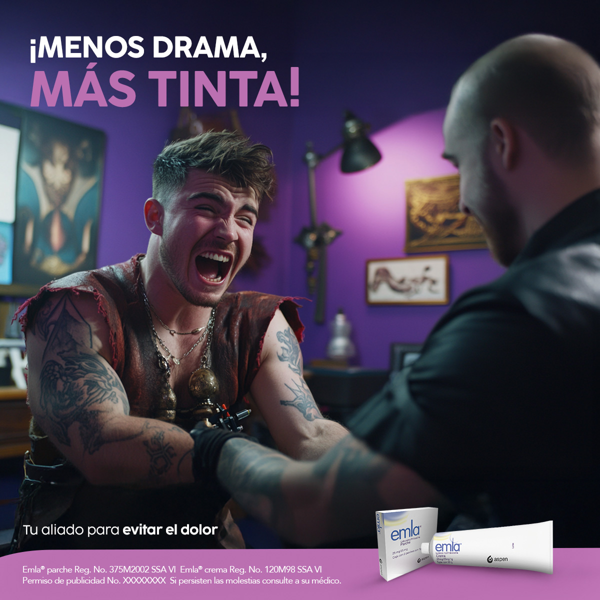 emlamx's tweet photo. No más teatro en la silla del tatuador ¡Con Emla®, no hay lugar para el sufrimiento! 🎭✨¡Haz que tu piel sea la estrella de la obra! 🧴💪

#NoMásDrama #TatuajesSinDolor #EMLA #TatuajeConEstilo https://t.co/3eAWknFDkq