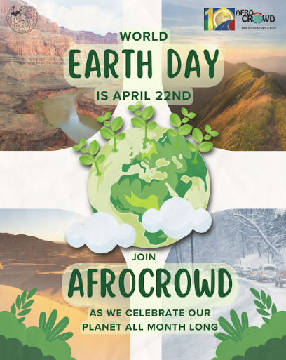 afroCROWDit's tweet photo. World Earth Day is on April 22. Join AfroCROWD as we celebrate our planet every week, all April!
#EarthMonth #Earth #EarthDay
#climate @wikimedia #wikipedia #wikimedia #commons #Earth #EarthDay #Climate #April #PlanetEarth #AfroCROWD https://t.co/XFdOpJam7v