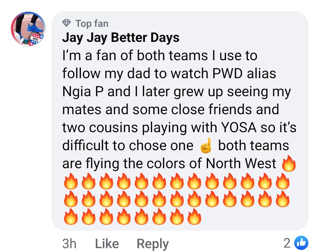 Kosi_foottalk's tweet image. A fan finds it difficult to choose between PWD and YOSA ahead of the Bamenda Derby to be played in Mbouda

#pwd #yosa #eliteone