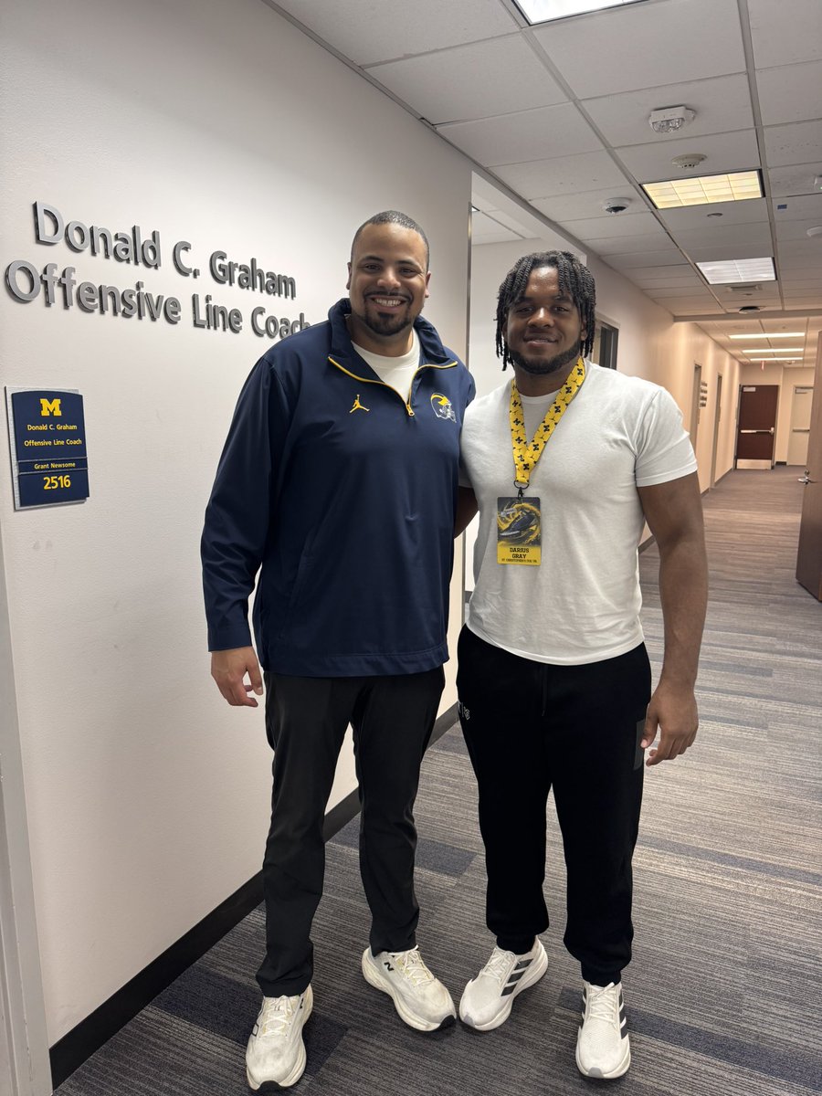 DG (@dariusgrayy_) on Twitter photo I had such a great time in Michigan! The hospitality was amazing! I can’t wait to be back. Thank you <a href="/Coach_SMoore/">Sherrone Moore</a> <a href="/grant_newsome/">Grant Newsome</a> <a href="/reid_kuhl/">Reid Kuhl</a> <a href="/SamPopper_/">Sam Popper</a> I had such a great time in Michigan! The hospitality was amazing! I can’t wait to be back. Thank you <a href="/Coach_SMoore/">Sherrone Moore</a> <a href="/grant_newsome/">Grant Newsome</a> <a href="/reid_kuhl/">Reid Kuhl</a> <a href="/SamPopper_/">Sam Popper</a>