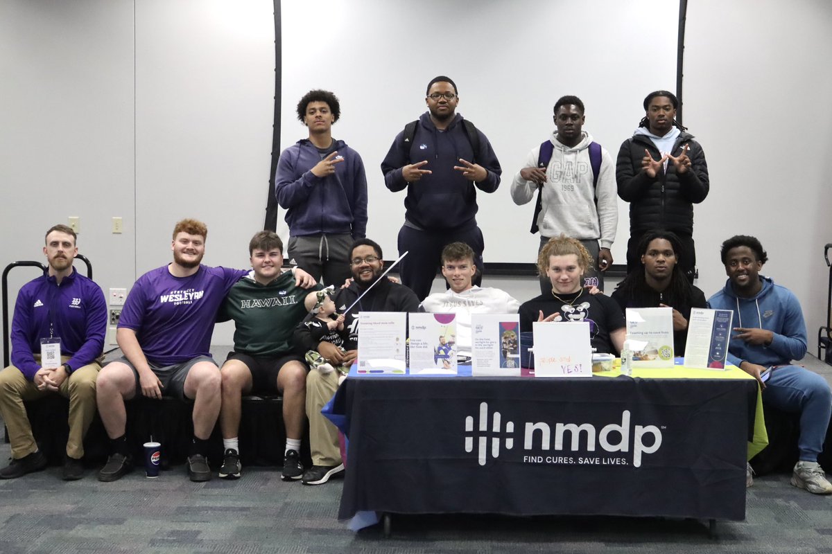 KWC Panthers (@kwcpanthers) on Twitter photo <a href="/kwc_football/">Kentucky Wesleyan Football</a> making a difference at their inaugural National Marrow Donor Program Drive 💪
#Forward <a href="/kwc_football/">Kentucky Wesleyan Football</a> making a difference at their inaugural National Marrow Donor Program Drive 💪
#Forward