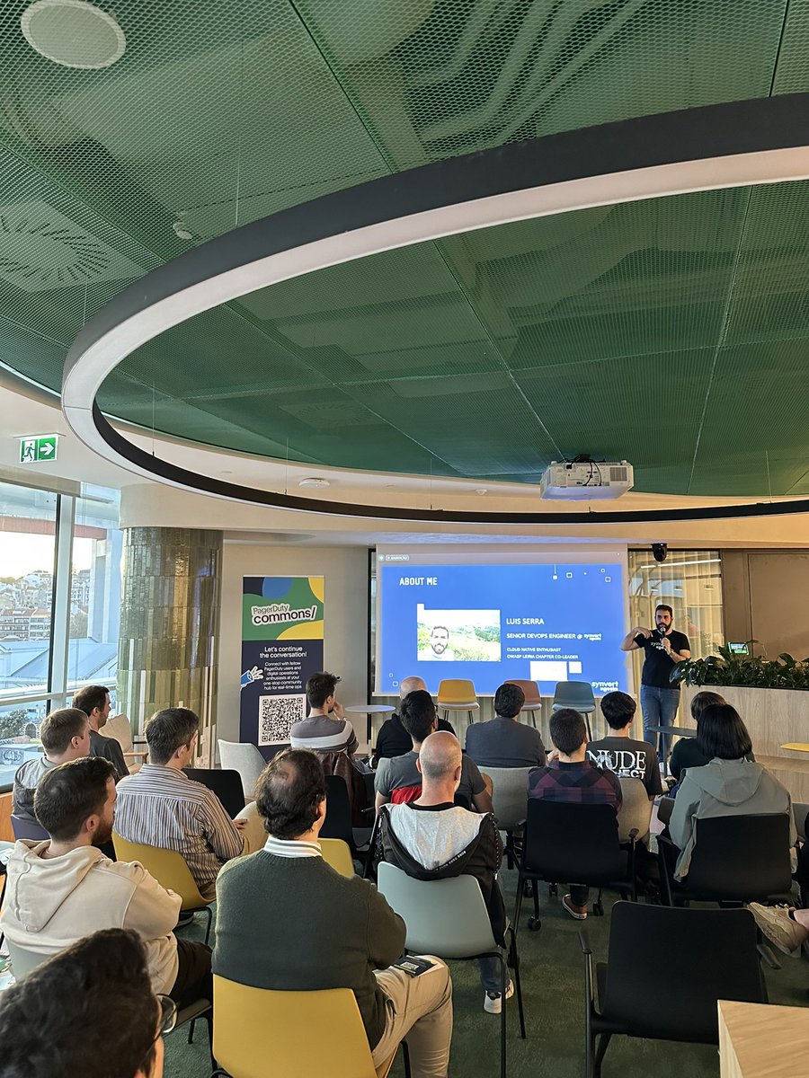 danieljcafonso's tweet photo. What a fun night with #DevOpsLisbon and #CloudNativeLisbon at the @pagerduty office https://t.co/Fj303aaXwk