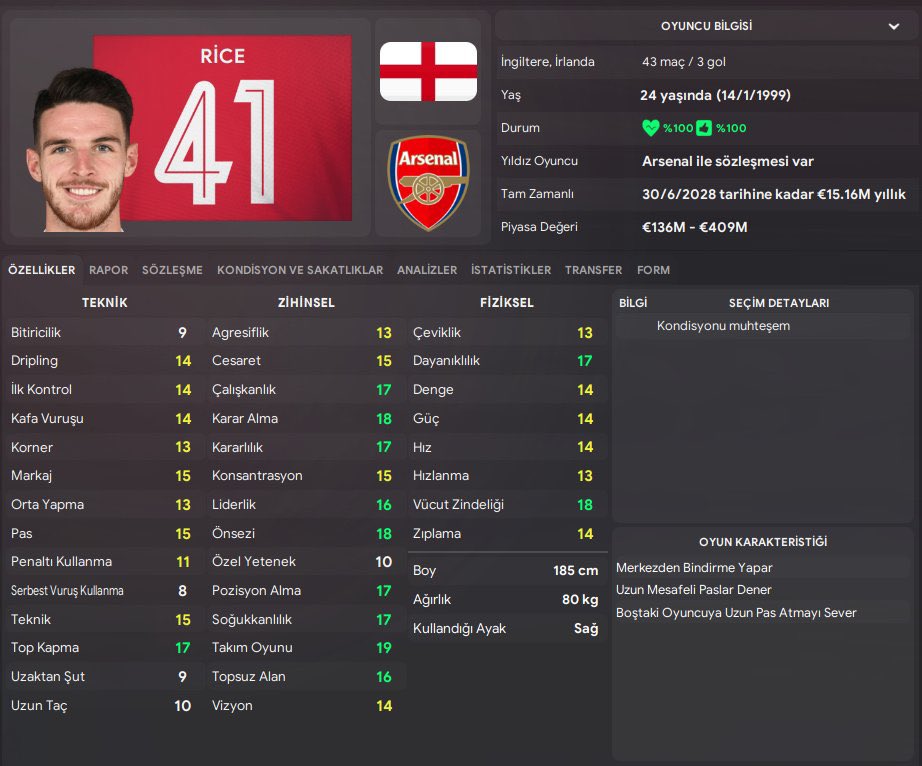 Declan Rice #FM24
