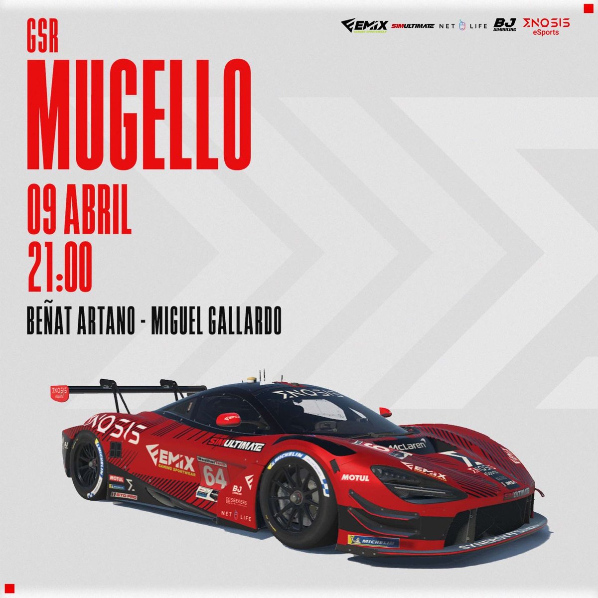 Enosis eSports (@e_enosis) on Twitter photo 🏁GSR <a href="/GermanSimRacing/">GermanSimRacing.de</a>
🗺️Autódromo Internacional del Mugello
▶️ Segundo duelo GSR ! 🔥 🔥
📺 twitch.tv/germansimracing
🏎 Beñat Artano - Miguel Gallardo
#iracing #simracing #GSRacing
<a href="/Emix_Gaming_/">EmixGaming</a> <a href="/Bjsimracin1/">BJSIMRACING</a> <a href="/NetLifeGaming/">NetLife Gaming</a>
simultimate.eu 🏁GSR <a href="/GermanSimRacing/">GermanSimRacing.de</a>
🗺️Autódromo Internacional del Mugello
▶️ Segundo duelo GSR ! 🔥 🔥
📺 twitch.tv/germansimracing
🏎 Beñat Artano - Miguel Gallardo
#iracing #simracing #GSRacing
<a href="/Emix_Gaming_/">EmixGaming</a> <a href="/Bjsimracin1/">BJSIMRACING</a> <a href="/NetLifeGaming/">NetLife Gaming</a>
simultimate.eu