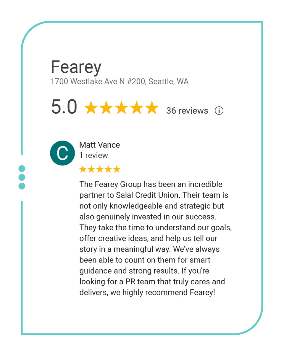 Grateful for the kind words from our partners at Salal Credit Union! We're proud to be part of their journey and honored to help share their story.