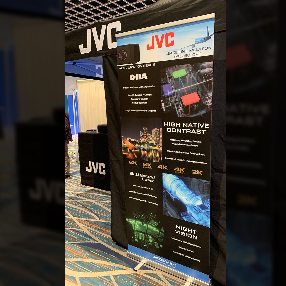 JVC_USA's tweet photo. .@JVC_USA is showcasing their DLA-VS2600 at WATS. View a demo onsite at booth #117. Stop by and say hello to Darren, Ian and Mike.
#JVCSimulation #JVCProjectors #JVCUSA #WATS #D_ILA @halldalegroup https://t.co/PRUfX5FDxK