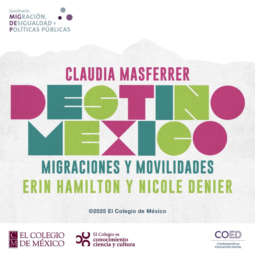 📢 Ya disponible el nuevo episodio de #DestinoMéxico 👀

Claudia Masferrer conversa con Erin Hamilton y Nicole Denier sobre los retos que enfrentan migrantes retornados a CDMX tras vivir en EE. UU.

🔊 Disponible en todas las plataformas

📲 Más info: migdep.colmex.mx/destinomexico/…