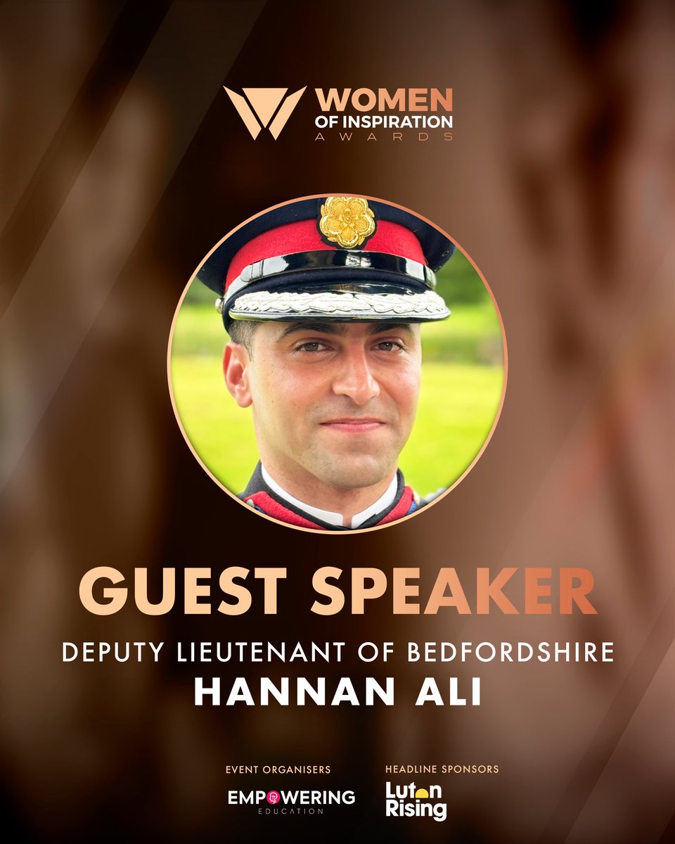 Meet our speakers for the Women of Inspiration Awards 2025!  

We are delighted to welcome Hanaan Ali, Deputy Lieutenant of Bedfordshire.  
We’re thrilled to have his expertise, experience, and insight as part of this special event.  

#WomenOfInspiration2025 #LeadershipMatters