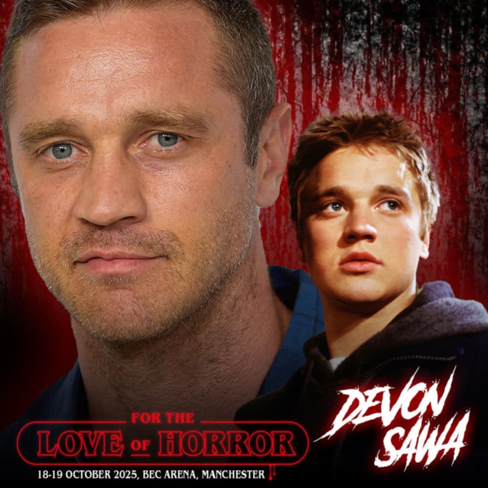 ftlohorror's tweet photo. Guest Announcement 

Devon Sawa

Joining us for #ForTheLoveofHorror for his first ever UK signing in @DevonESawa 

Devon is known for his roles in #Chucky , #FinalDestination    , #HeartEyes , #Casper and many more

#DevonSawa also played ' Stan ' in the #Eminem music video https://t.co/N5eFyr9r2B