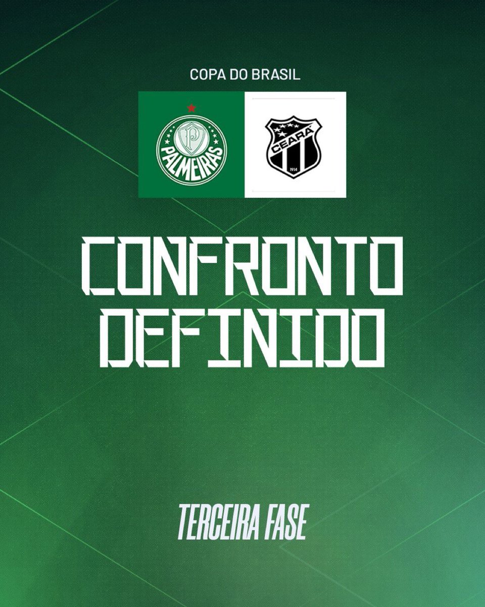 NetPalestra's tweet photo. Nosso adversário na 3ª fase da competição será o Ceará! https://t.co/i7wK6GsxIS