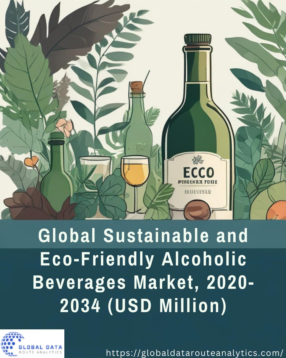 DataRoute55813's tweet photo. 🌍 Sip Sustainably! The Global Sustainable &amp; Eco-Friendly Alcoholic Beverages Market (2020–2034) is booming as green spirits, carbon-neutral wines &amp; ethical brewing redefine conscious consumption! 🍃🍷♻️ https://t.co/jgC8OQJQxb