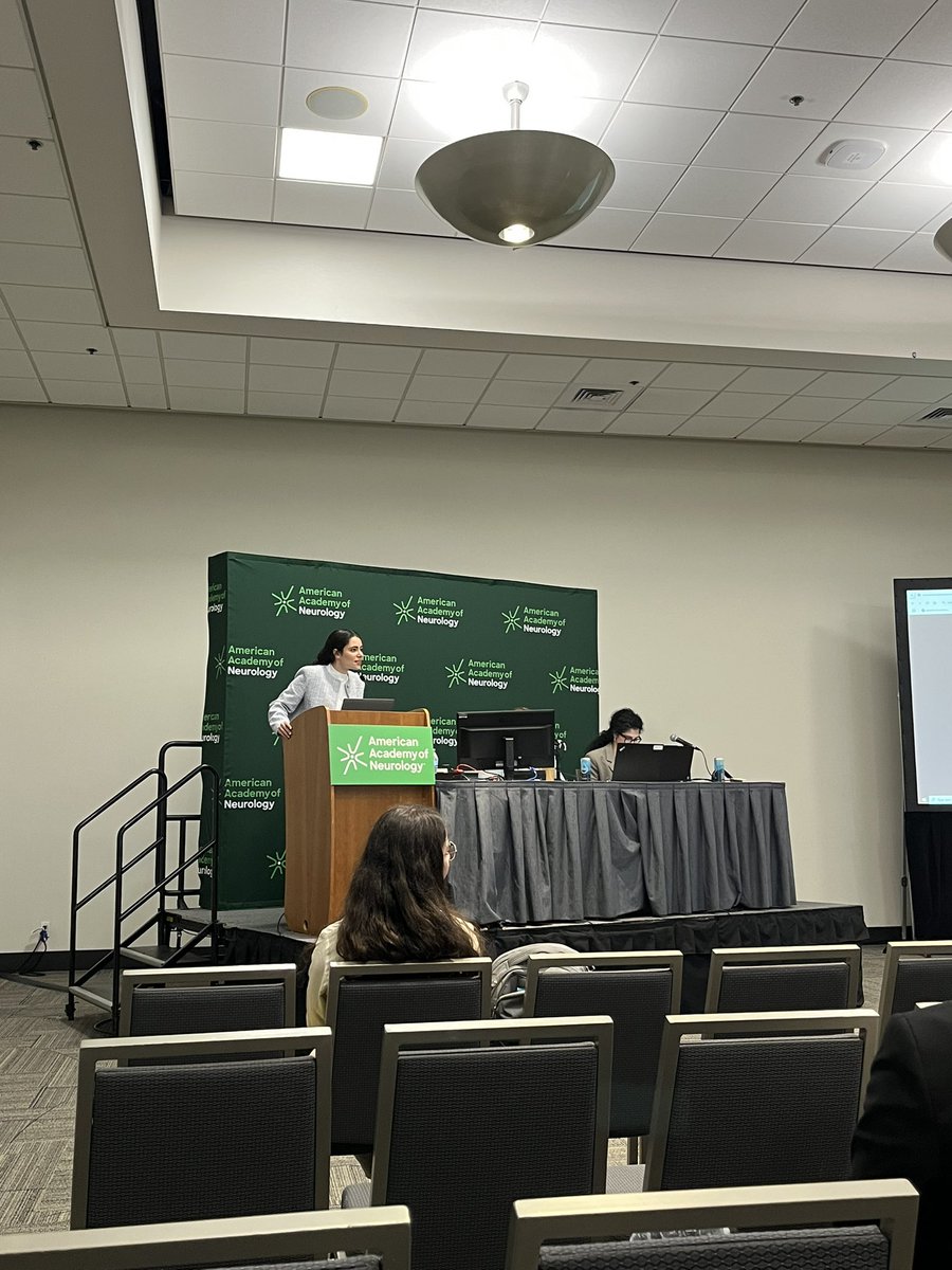 Wrapping up #AANAM in the best way possible:

✅ Catching up with Dr. <a href="/BlakeBuletko/">A. Blake Buletko, MD</a>
✅ Photo with Sarah Bellum
✅ First oral presentation

Extremely happy and grateful for all the support from friends, colleagues at all training levels, faculty, and the AAN committee <a href="/AANmember/">American Academy of Neurology</a>