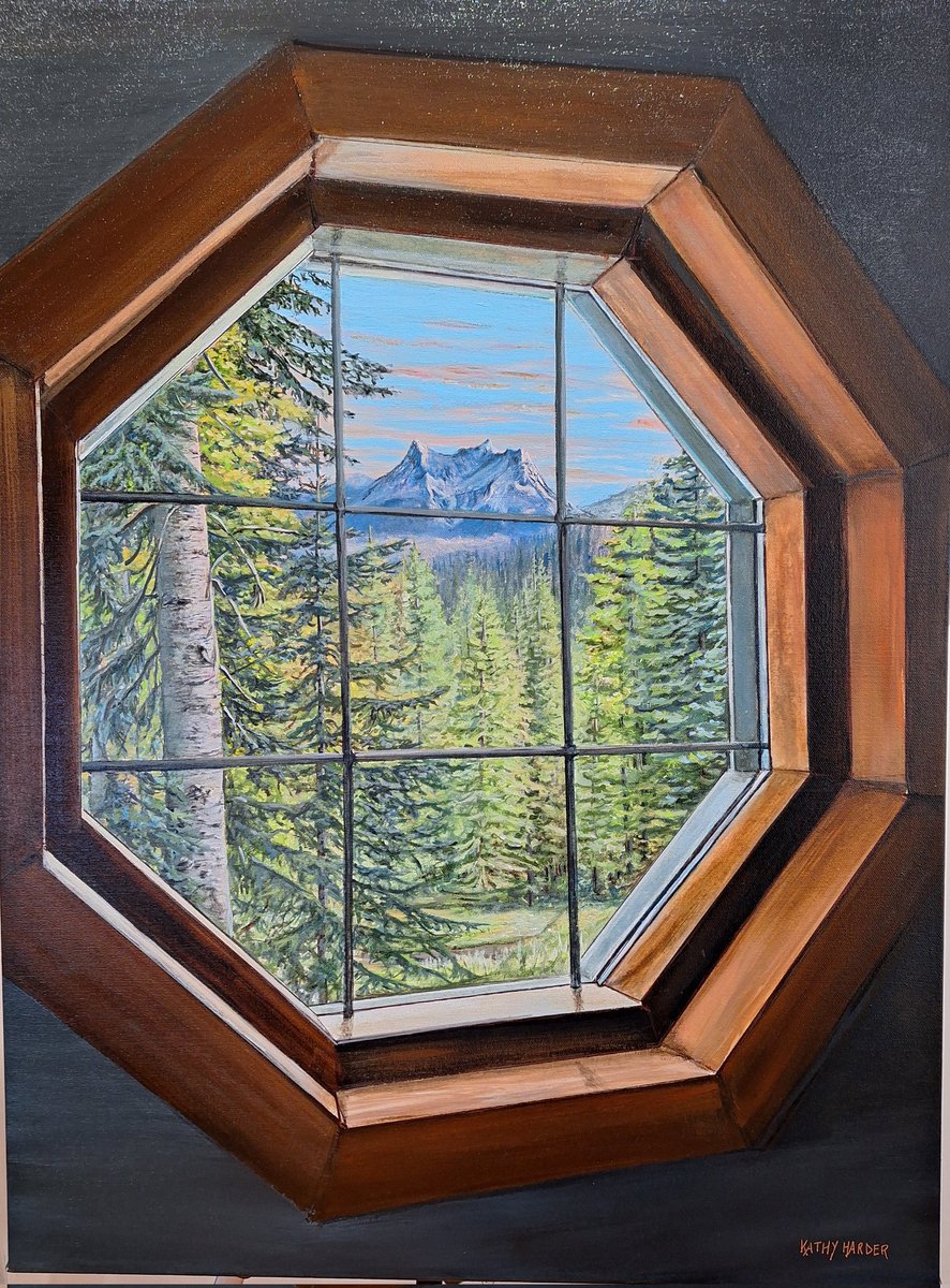 kathyharde57350's tweet photo. Beyond the Frame - The stillness captured. Acrylic on canvas, 2025. #Art #LandscapeArt #NaturePainting https://t.co/XuzBEgodjh