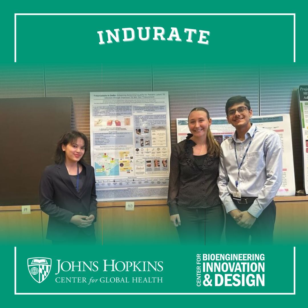 April 2 was Global Health Day at @hopkinsglobalhealth! CBID design teams were proud to attend &amp; present:
🦟 VectorCam – using AI to ID malaria-carrying mosquitoes
🔬 induRATE – improving pediatric TB screening

Pushing the future of global health forward! #GlobalHealth #CBID #JHU