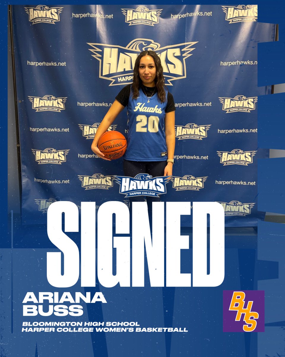 Please welcome another addition to the 25-26 Harper College Women’s Basketball Team, Ariana Buss out of Bloomington HS, in Bloomington, Illinois! We are so excited to have you join the Harper Hawks Family!! 🏀💙🩶 <a href="/20arianabuss/">Ariana Buss</a> <a href="/CoachNebs/">Mari</a>