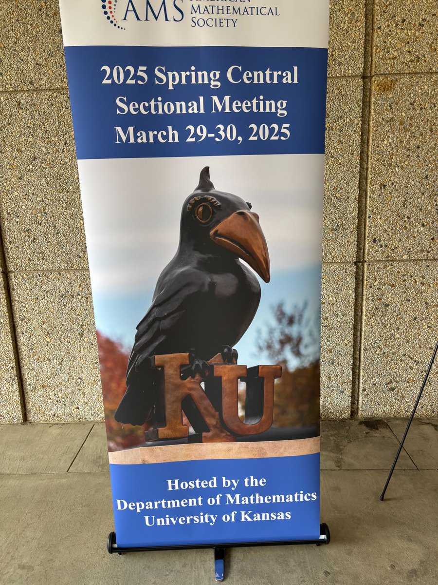 amermathsoc's tweet photo. Thank you to everyone who attended the 2025 Spring Central Sectional Meeting. Attendees, presenters, the math department and all the volunteers at KU – a great success and a fun meeting. #AMSmtg https://t.co/zNz32D5XfD