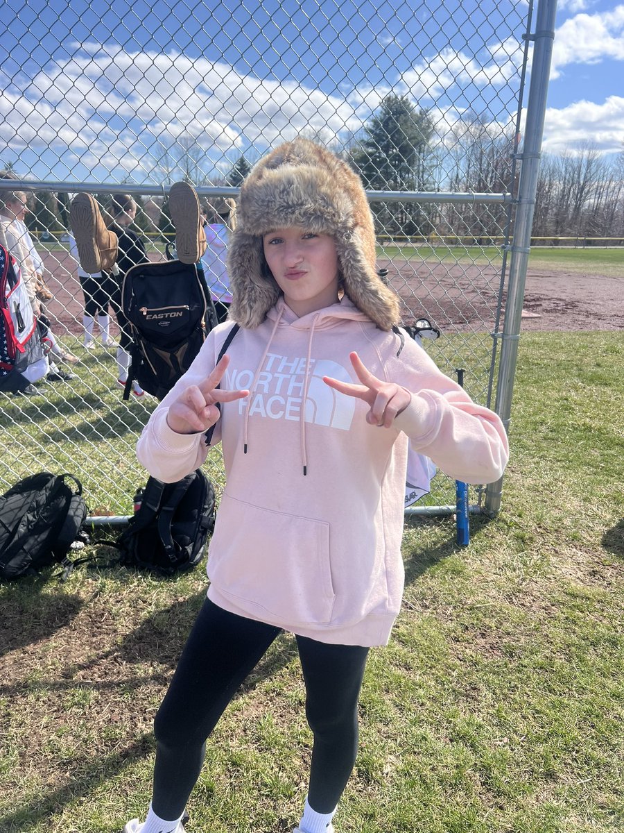 Softball in April be like: