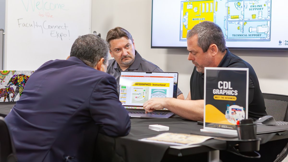 Thank you to everyone who joined us for the Faculty Connect expo at the Faculty Multimedia Center! Hosted by the Center for Distributed Learning at <a href="/UCF/">UCF</a>, the event sparked collaboration and conversation around the future of digital learning. We’ll see you again this fall! 🍂