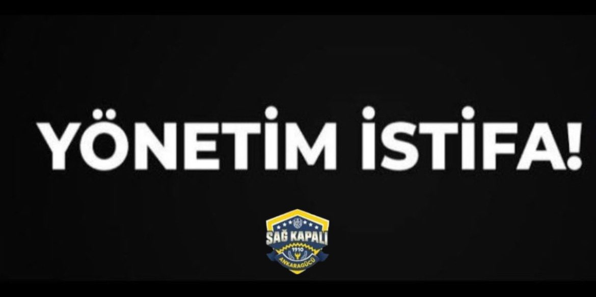 Fazla Söze Gerek Yok;
Yönetim İstifa.
#Ankaragücü #AnkaragücüYokOluyor