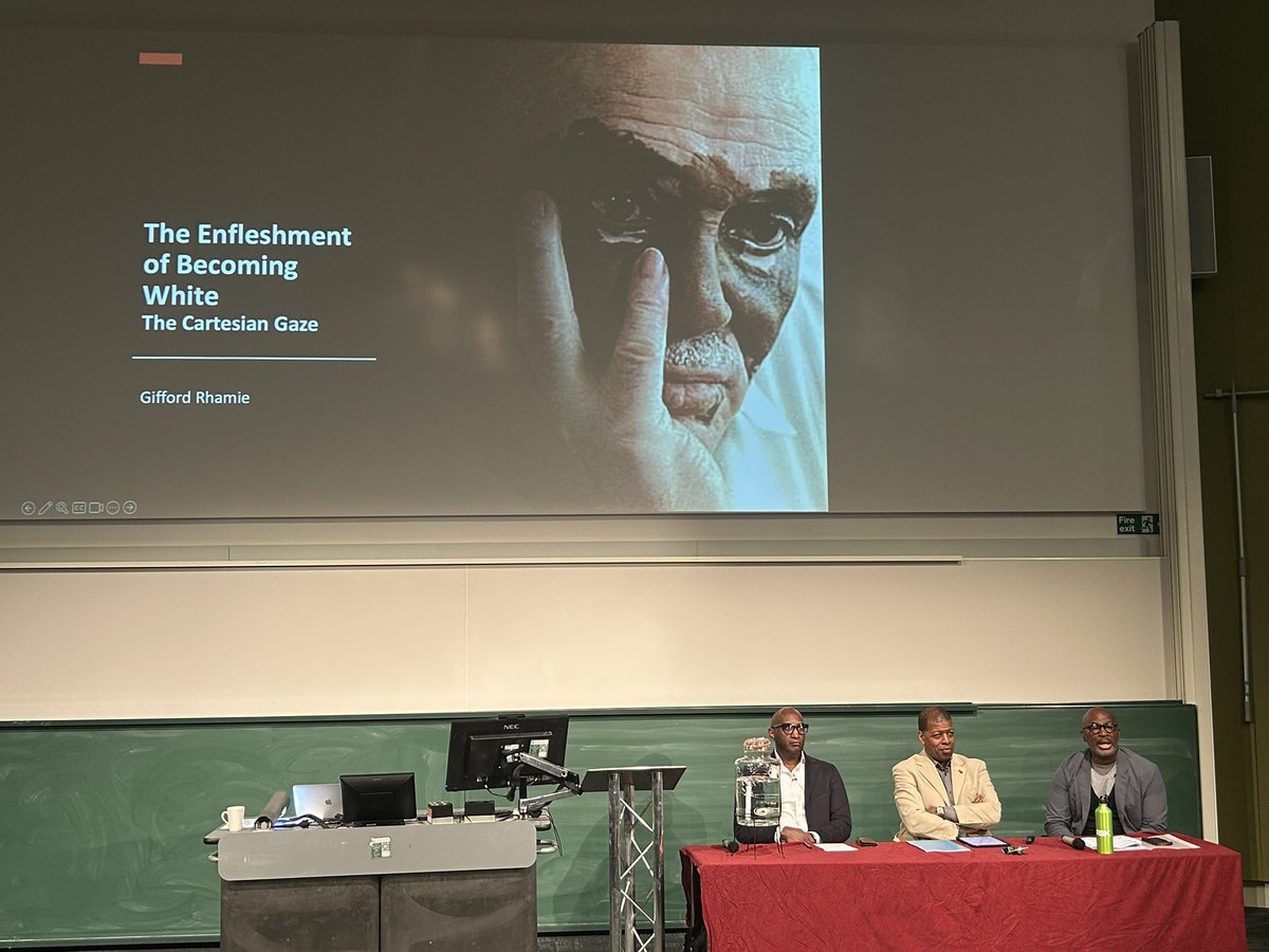 Wrapping up #SST2025 with our final plenary from Dr Gifford Rhamie and a response from Dr Alexander Douglas on the theme of The Enfleshment of Becoming White: The Cartesian Gaze