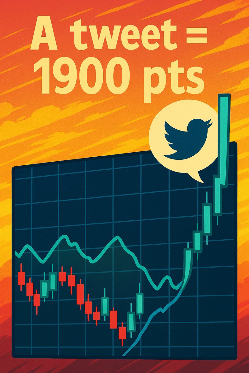 precoreaicom's tweet photo. 5000. Froze.
Tariffs: +125%.
The market paused.

Then one tweet.
“90-day delay.”

Dow +1900 pts.

This is not trading.
This is code.

#NarrativeMarkets #Macro #Inflection https://t.co/d75aXYMzI4